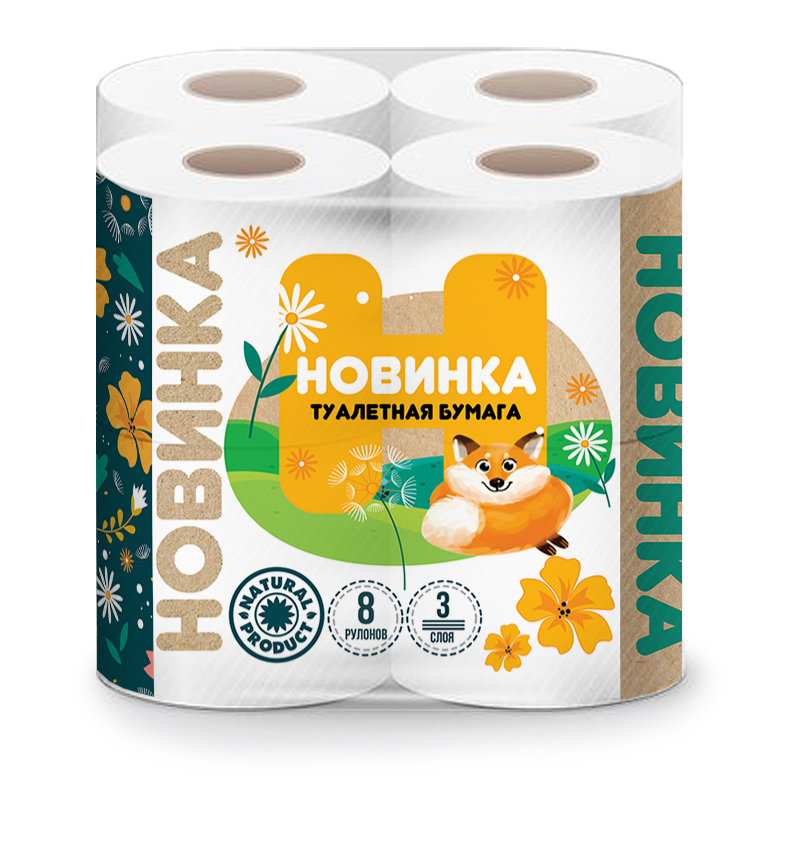 Калуга — Туалетная бумага  «Новинка» 3 слоя белая оптом.
