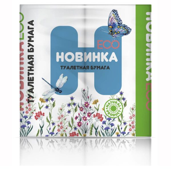 Калуга — Туалетная бумага  «Новинка ЭКО» 4Р 2 слоя белая оптом.